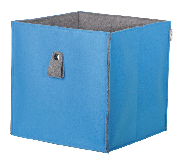 Atlanta - Filzbox, Aufbewahrungsbox, Regaleinsatz 34x34x34cm, faltbar, Blau