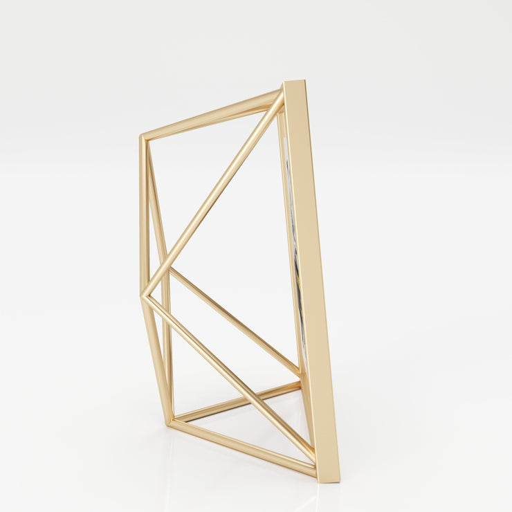 PLAYBOY - Bilderrahmen "HOPE", Inlet 10x15cm, geometrische Form, goldenes Metallgestell, Retro-Design,Accessoires - playboy