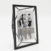 PLAYBOY - Bilderrahmen "HOPE", Inlet 12x17cm, geometrische Form, schwarzes Metallgestell, Retro-Design,Accessoires - playboy