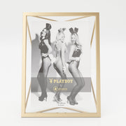 PLAYBOY - Bilderrahmen "HOPE", Inlet 15x20cm, geometrische Form, goldenes Metallgestell, Retro-Design,Accessoires - playboy
