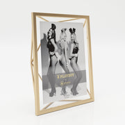 PLAYBOY - Bilderrahmen "HOPE", Inlet 15x20cm, geometrische Form, goldenes Metallgestell, Retro-Design,Accessoires - playboy