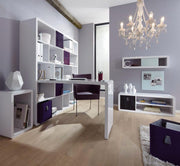 Atlanta - Beistelltisch, Couchtisch, Beisteller / 1x1 Cube mit abgerundeten Kanten, hochglanz weiss - einrichten-24, Couch- & Beistelltische 