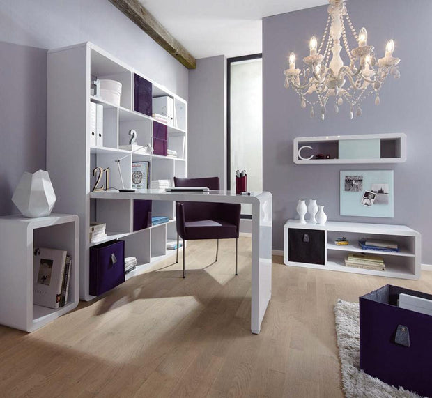 Atlanta - Beistelltisch, Couchtisch, Beisteller / 1x1 Cube mit abgerundeten Kanten, hochglanz weiss - einrichten-24, Couch- & Beistelltische 