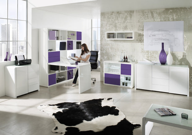 Atlanta - Beistelltisch, Couchtisch, Beisteller / 1x1 Cube mit abgerundeten Kanten, hochglanz weiss - einrichten-24, Couch- & Beistelltische 