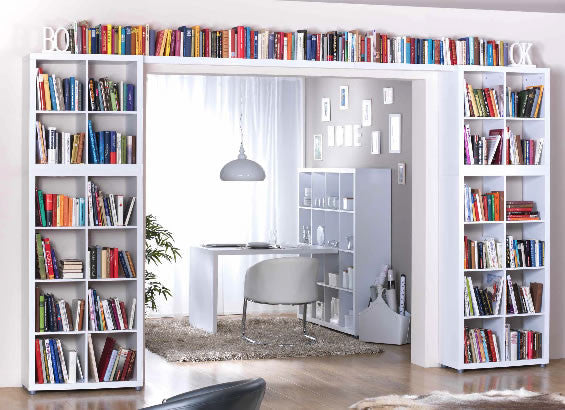Caro - 4x2 Bücherregal, Cube, Regal, Raumteiler inkl. Kunststofffüssen, eiche sägerau - einrichten-24, Regale & Stauraummöbel 