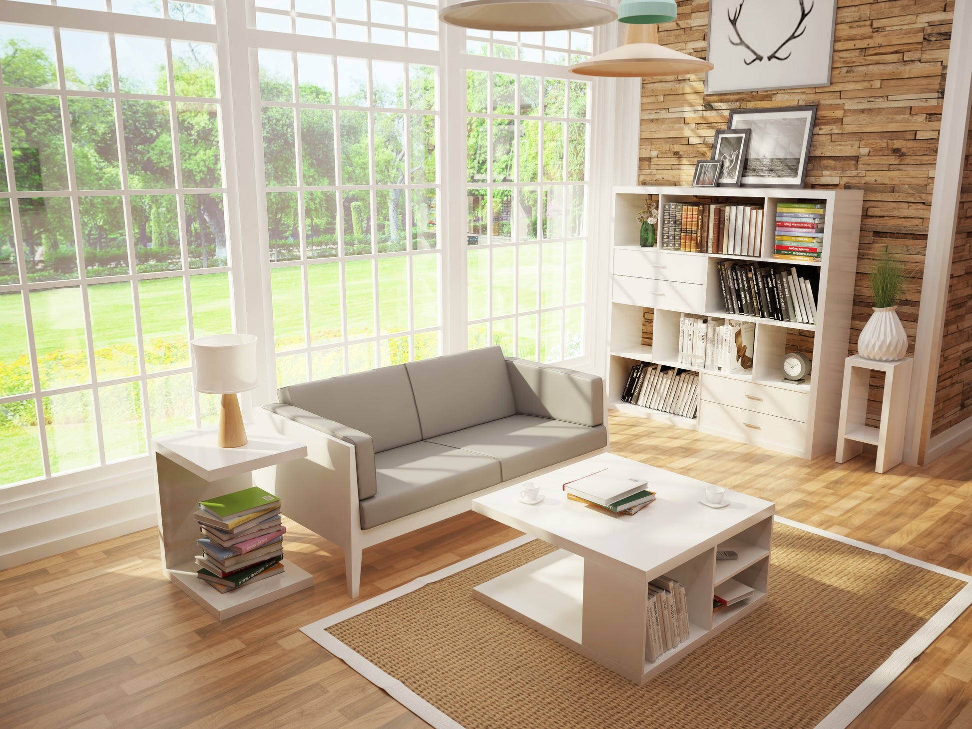 Solina - Beistelltisch, Blumentisch, Couchtisch in C-Form, schraubenlos, weiss hochglanz - einrichten-24, Couch- & Beistelltische 
