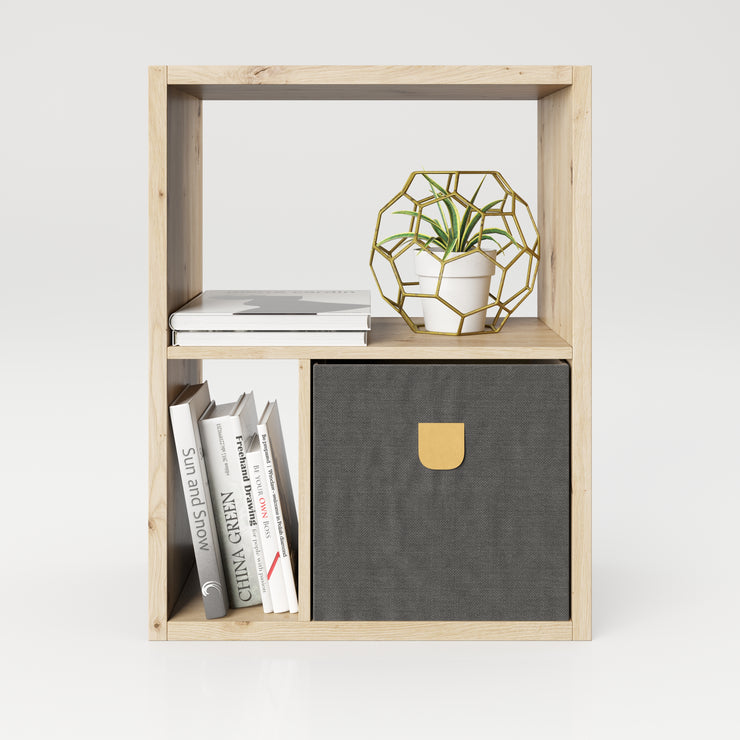 Fortuna - Bücherregal, Büroregal, Raumteiler mit 3 Fächern, asymmetrische Aufteilung