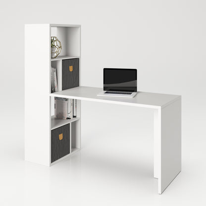 Fortuna - Bücherregal, Büroregal, Raumteiler mit 6 Fächern, asymmetrische Aufteilung