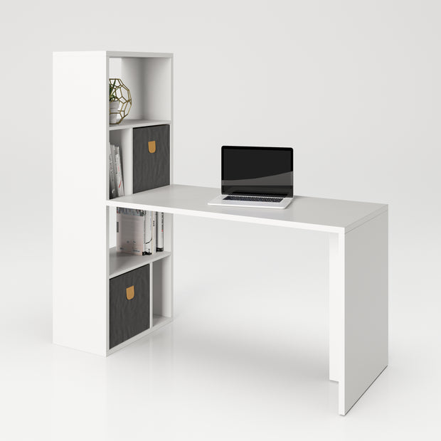 Fortuna - Bücherregal, Büroregal, Raumteiler mit 6 Fächern, asymmetrische Aufteilung