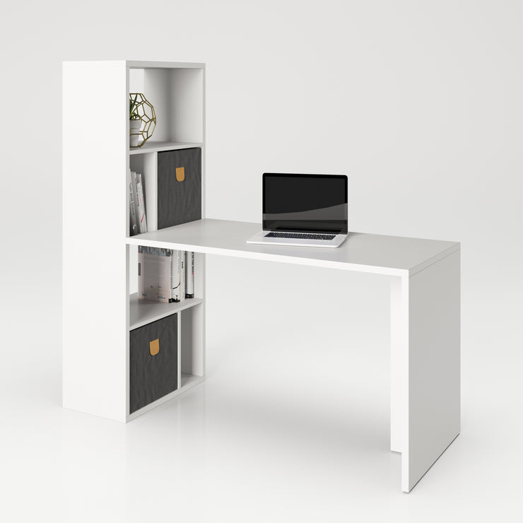 Fortuna - Bücherregal, Büroregal, Raumteiler mit 6 Fächern, asymmetrische Aufteilung