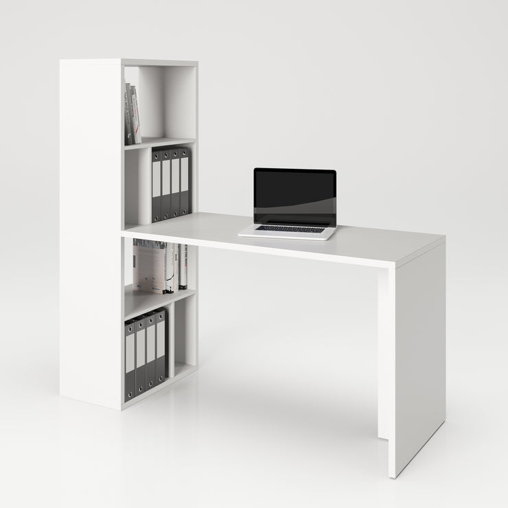 Fortuna - Bücherregal, Büroregal, Raumteiler mit 6 Fächern, asymmetrische Aufteilung
