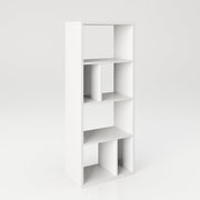Fortuna - Bücherregal, Büroregal, Raumteiler mit 6 Fächern, asymmetrische Aufteilung