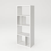 Fortuna - Bücherregal, Büroregal, Raumteiler mit 6 Fächern, asymmetrische Aufteilung