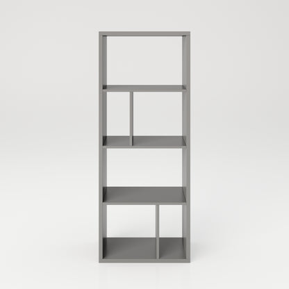 Fortuna - Bücherregal, Büroregal, Raumteiler mit 6 Fächern, asymmetrische Aufteilung