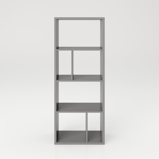 Fortuna - Bücherregal, Büroregal, Raumteiler mit 6 Fächern, asymmetrische Aufteilung