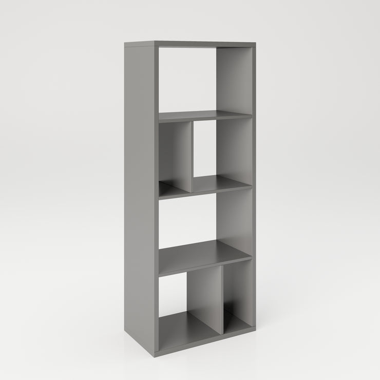 Fortuna - Bücherregal, Büroregal, Raumteiler mit 6 Fächern, asymmetrische Aufteilung