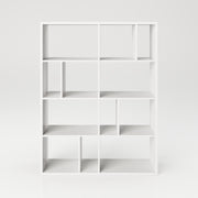 Fortuna - Bücherregal, Büroregal, Raumteiler mit 12 Fächern, asymmetrische Aufteilung
