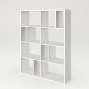 Fortuna - Bücherregal, Büroregal, Raumteiler mit 12 Fächern, asymmetrische Aufteilung