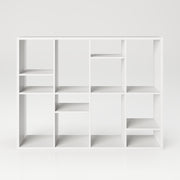 Fortuna - Bücherregal, Büroregal, Raumteiler mit 12 Fächern, asymmetrische Aufteilung