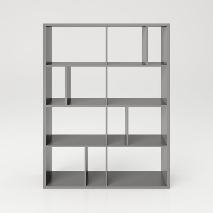 Fortuna - Bücherregal, Büroregal, Raumteiler mit 12 Fächern, asymmetrische Aufteilung