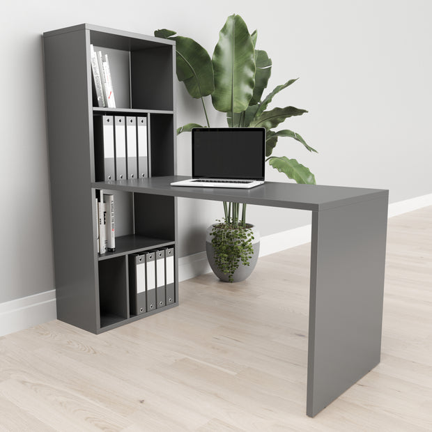 Fortuna - Bücherregal, Büroregal, Raumteiler mit 6 Fächern, asymmetrische Aufteilung