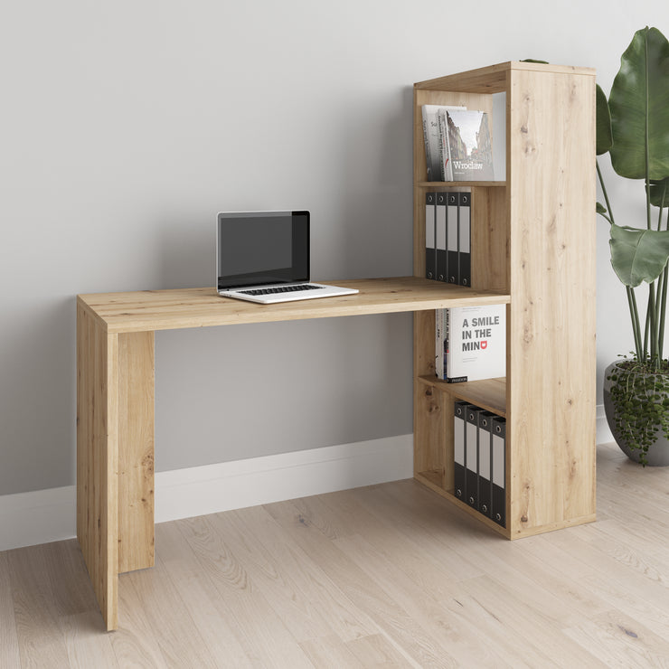 Fortuna - Bücherregal, Büroregal, Raumteiler mit 6 Fächern, asymmetrische Aufteilung
